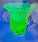 1930 Vaseline Glass Vase