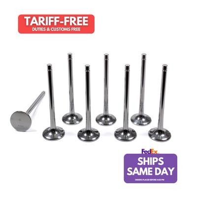 Del West DELEV1625-6T-CRST-8  Exhaust Valve fits Small Block Chevy Pack of 8 