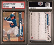2020 TOPPS PRO DEBUT GOLD FRANCISCO ALVAREZ NY METS #PD64 25/50 PSA MINT 9