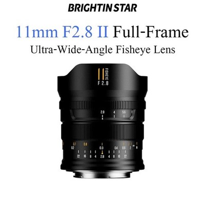 Brightin Star 11mm F2.8 II Full-Frame Manual Focus Ultra-Wide-Angle Fisheye Lens