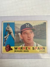 1960 topps baseball- 445 warren spahn
