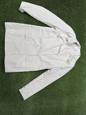 Missguided Beige Double-Breasted Blazer US 4 Regular Long Sleeve Notch Lapel
