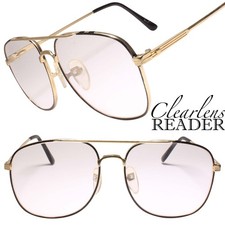 Genuine Vintage 90s 80s Square Gold Reader 3.25 Reading Glasses