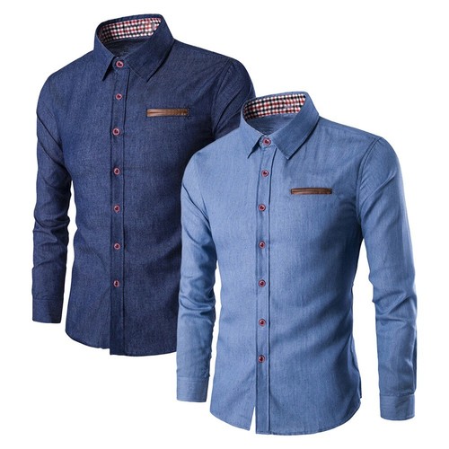 Chemise d'été pour homme - En coton et lin - 4XL - Décontractée - Avec poche - Manches longues - Légère