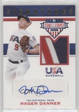 2017 Panini USA Baseball Stars & Stripes Prime 2/25 Hagen Danner #27 Auto 3wu