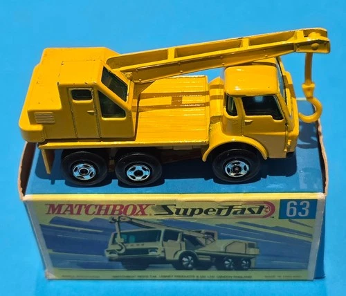 LESNEY MATCHBOX SUPERFAST NO63 DODGE CRANE TRUCK EXCELLENT BOXED (L727)