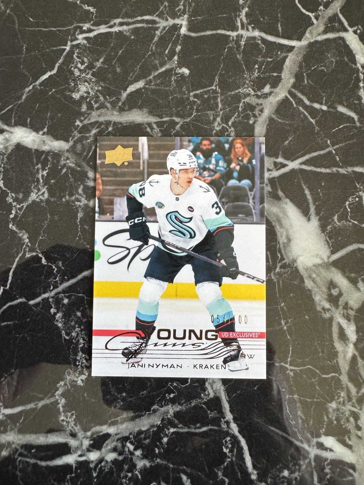 Jani Nyman 2025-26 Upper Deck Young Guns Exclusives #54/100 Rookie Card (#209)