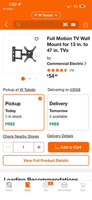 TV Wall Mount - 13-47in VESA 75x75-200x200 Black