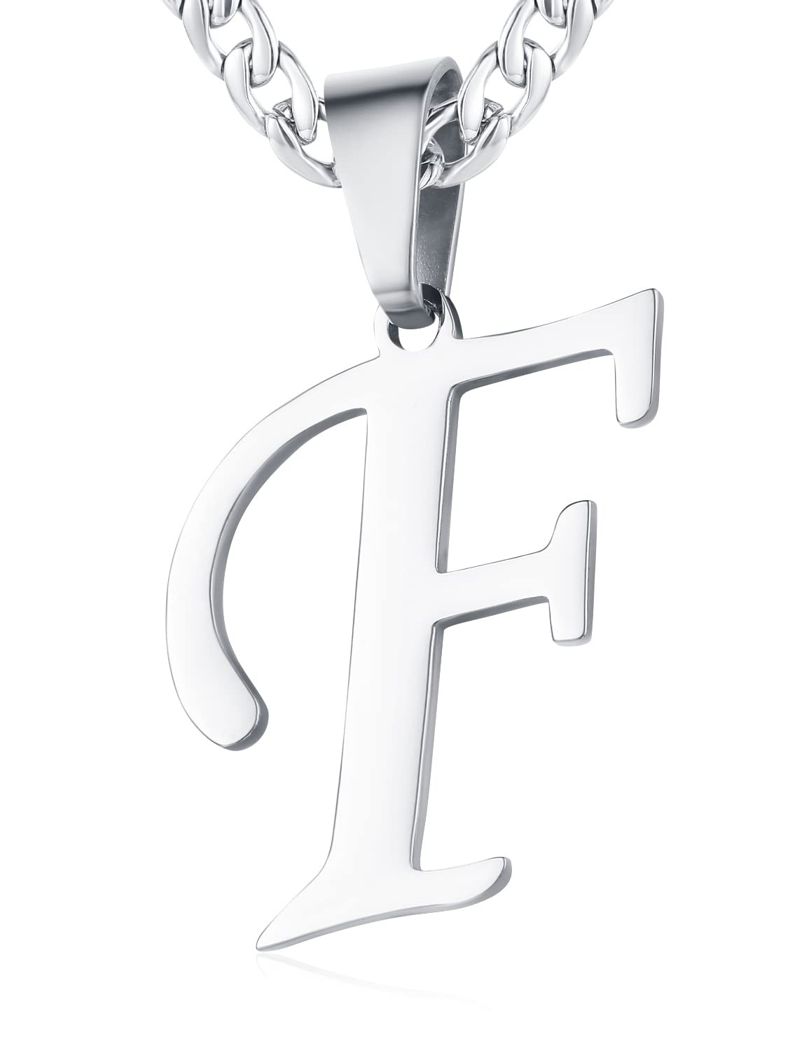 Collier Initiale A-Z Style Streetwear Chaîne Cubaine Homme et Femme Look Urbain 6mm