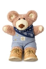 Vintage Furskins Bear Plush Overalls Bandana Boots 16 Stuffed Animal
