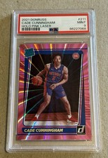 2021-22 Panini Donruss Cade Cunningham Rated Rookie #211 Holo Pink Laser PSA 9