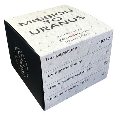Armbanduhr Moonswatch Omega x Swatch Mission to Uranus Straußenleder