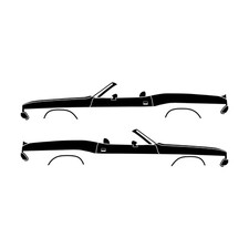 Set Of 2 Car Decal Stickers For Dodge Challenger Classic Convertible Set Of 2 Car Decal Stickers For Dodge Challenger Classic Convertible