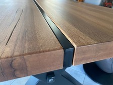 BODAHL Esszimmer Tisch 260x100x6 Mass. Rustikale Eiche Fuß DENVER