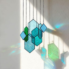 Stained Glass,Window Decor,Stained Glass Suncatchers Window Hanging,Modern Desig