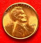 1952-S Lincoln Wheat Cent Penny GEM RD BU From an Original Bank Roll