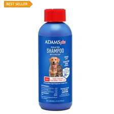 6 Ounce Flea  Tick Shampoo - Gentle Formula for Dogs, Cats, Puppies  Kittens