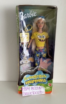 2002 Vintage Barbie Loves SpongeBob Schwammkopf Popkultur Barbie Puppe NRFB  