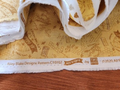 Riley Blake Bees Life yellow bee hive honeycomb fabric C10102 44'' w x 2 yards