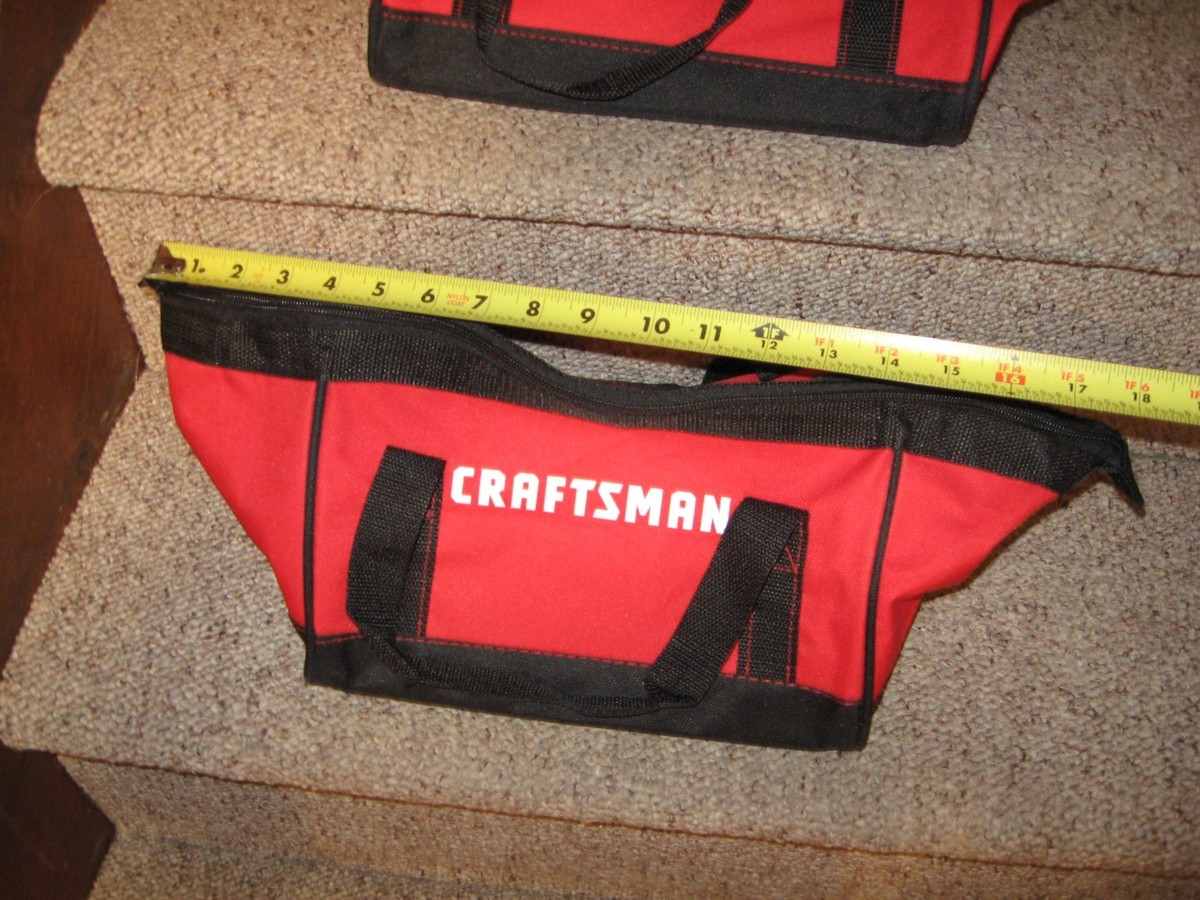 LOT OF Craftsman Tool Tote Bag Storage Wide Mouth 19