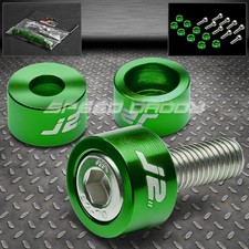 J2 Aluminum Jdm Header Manifold Cup Washerbolt Kit For Accord Cg Prelude Green