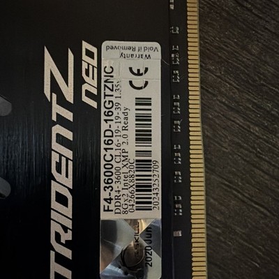 G.SKILL Trident Z Neo 16GB (2x8GB) DDR4-3600 288-Pin DIMM F4-3600C16D-16GTZNC
