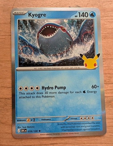 Kyogre 019/128 ME: 30th Celebration Holo Rare Pokemon NM