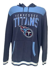Men’s Lg Embroidered Tennessee Titans Hooded Pull Over Sweatshirt 