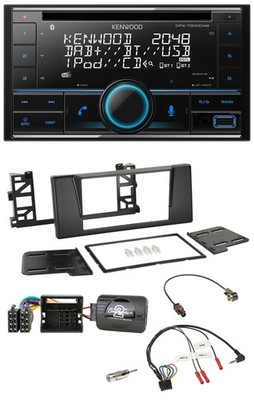 Kenwood CD 2DIN DAB USB Steering Wheel Bluetooth Car Stereo for BMW 5 Series E39 01-03 Quadlo