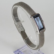 Citizen Eco-Drive Tank Watch Women Silver Mesh Bracelet G070-S021944