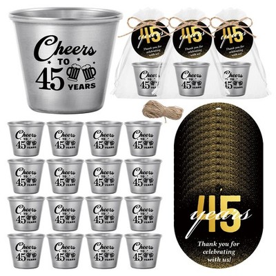 Skybooly 50 Set 45th Birthday Party Favors for Guests Souvenir Shot Glasses