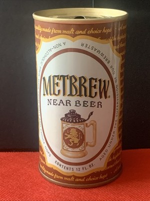 Vintage Beer Can Metbrew Near Beer Steel Can Metropolis Brewing NJ Empty