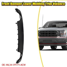 1PC For Ford F150 2021 2022 2023 Front Bumper Lower Molding Trim Valance Black