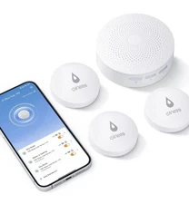 Winees WiFi Water Leak Detector 3 Pack, 100dB Alarm, Email/SMS Alerts, S1 Plus