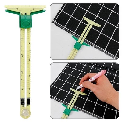 5 in 1 Nähen Naht Lineal Messlehre Quilten Patchwork Schneiderwerkzeug UK