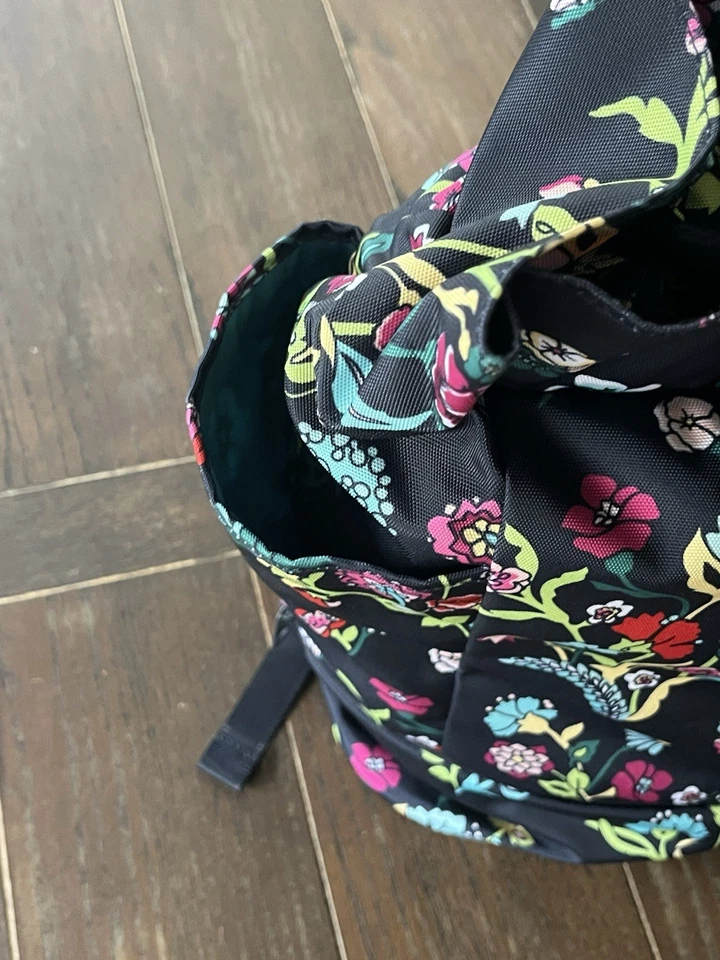 Bolso de Viaje Vera Bradley Gimnasio ReActive Azul Marino Flores Floral Yoga Equipaje Foto 4 de 4