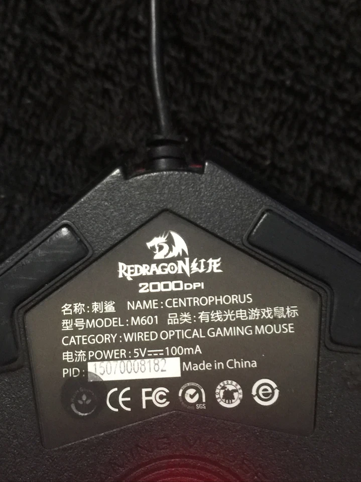 Red Dragon Wired USB LED Optical Gaming Mouse 2000 DPI S101-3 Redragon Weighted - Image 2 of 3