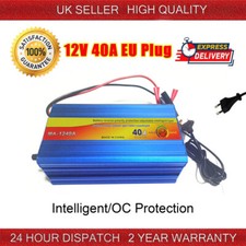 Caravan Leisure Battery Charger 12V 40A Smart Car Boat 40 Amp AC 230V to DC 12V