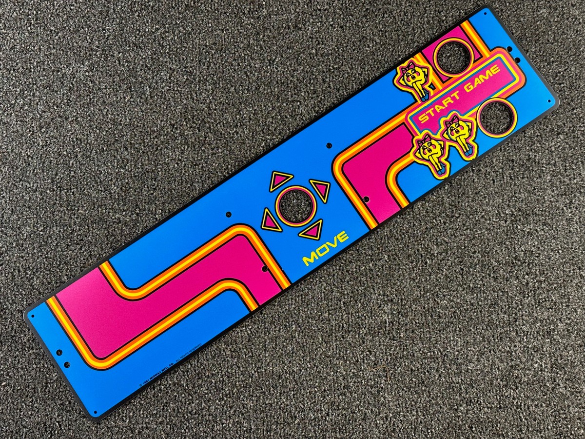 Midway Ms. Pac-Man Pacman Arcade Game Control Panel Overlay CPO