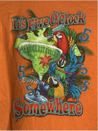 T-shirt Vintage Jimmy Buffett's Margaritaville – M, Bleu, Coton, édition 2011 Feeding Frenzy