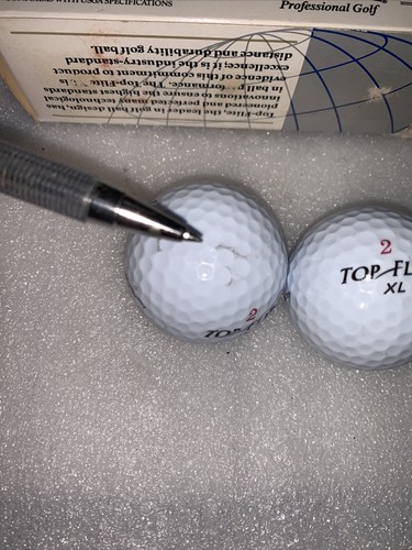 NEW - Vintage Box of 3 Golf Balls - TOP FLITE XL - Tour Trajectory - Marked "2" - Picture 5 of 5