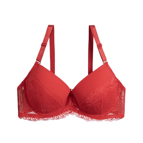 Womens Push up Padded Bra Plunge Underwire Lace Bras Brassiere Lingerie BCD/DD/E - Picture 8 of 43