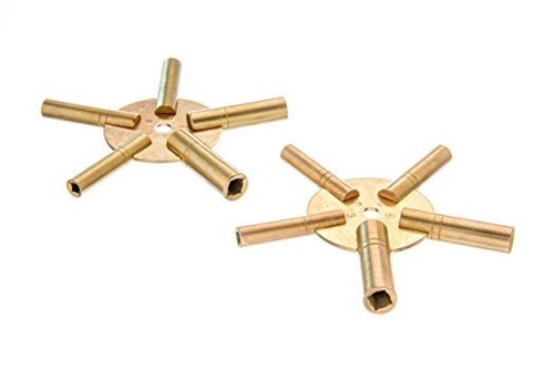 MASTER Key for all ANTIQUE CLOCK - BRASS -Total 10 type of Key HOLE in Two piece
