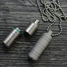 Titanium Alloy Waterproof Case EDC Portable Pill Medicine Capsule Storage Tools