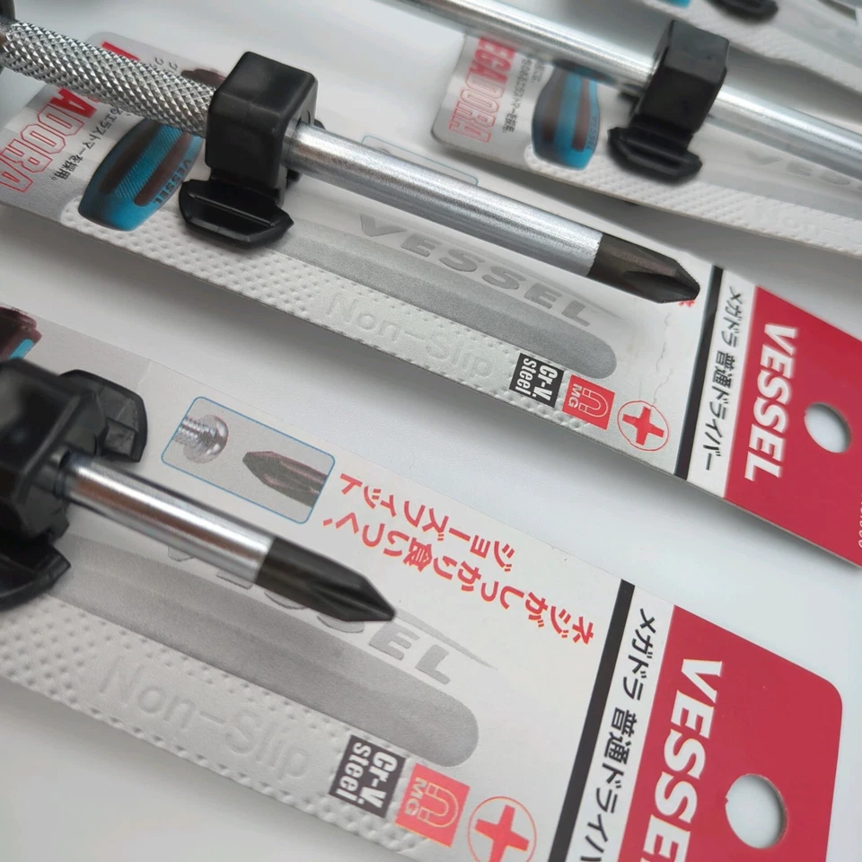 Vessel Megadora 900 Philips Metal JIS Screwdriver Set 4 items Japan + 75 100 150 - Image 4 of 4