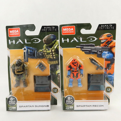 Mega Construx Halo Spartan Recon & Gungnir Action Figures Miniatures Bloks Lot