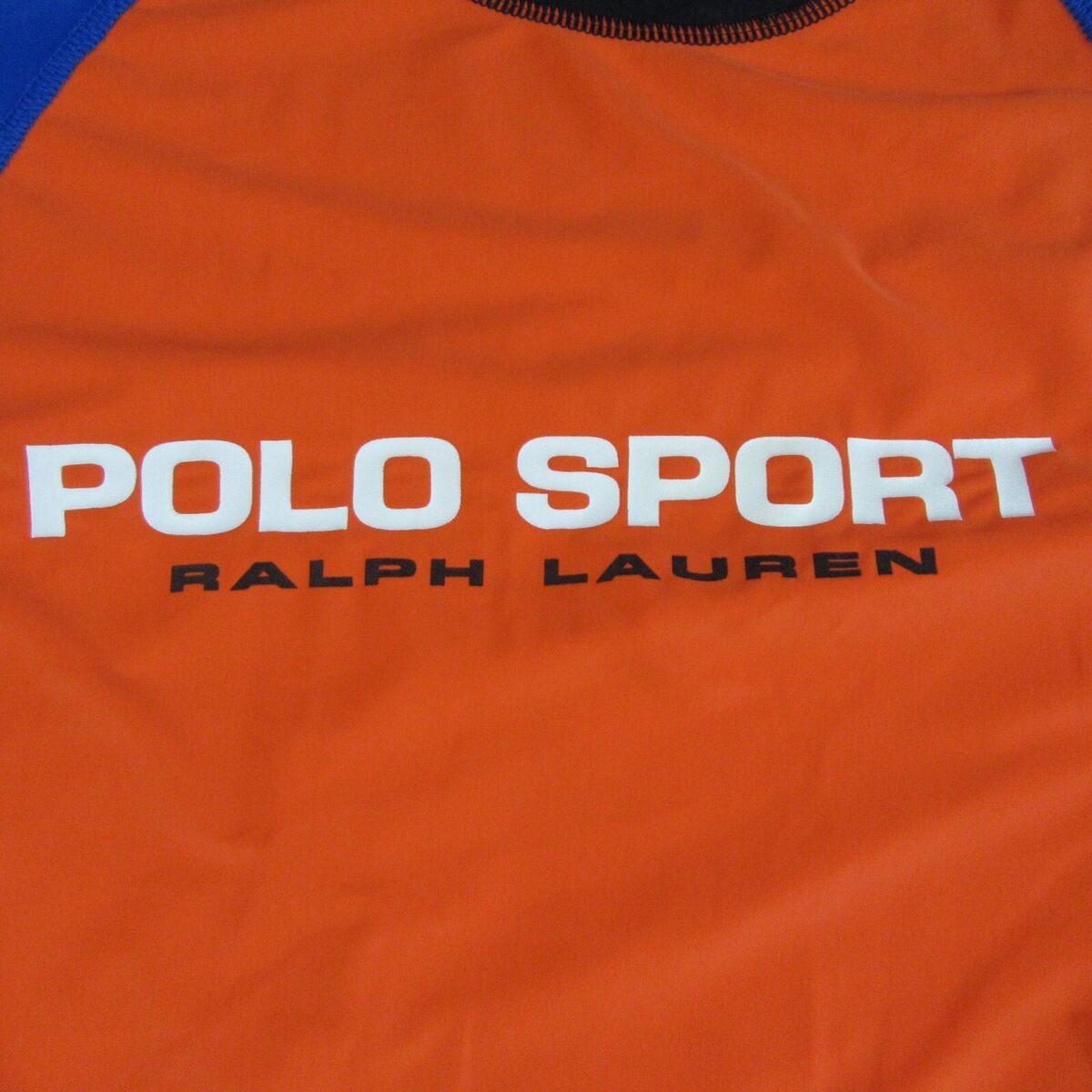 Vintage Polo Sport RALPH LAUREN Jersey Size XL Orange Blue Vintage Polo Sport RALPH LAUREN Jersey Size XL Orange Blue
