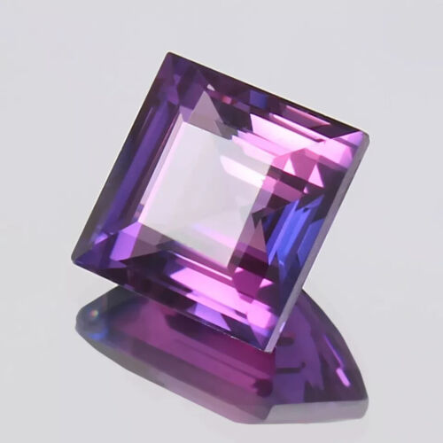 5.70Ct Natural Certified Purple Pink Taaffeite Square Cut Loose Gemstone