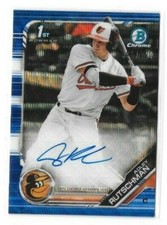 Adley Rutschman 2019 Bowman Draft Chrome Blue Wave Refractor Auto Autograph /150