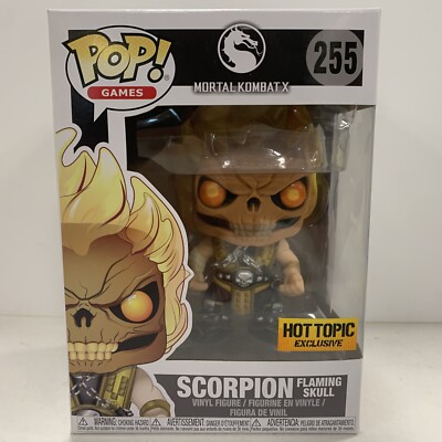 Funko Pop! Scorpion #255 Flaming Skull Hot Topic Exclusive